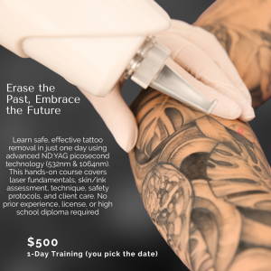 Laser Tattoo Removal Training $500